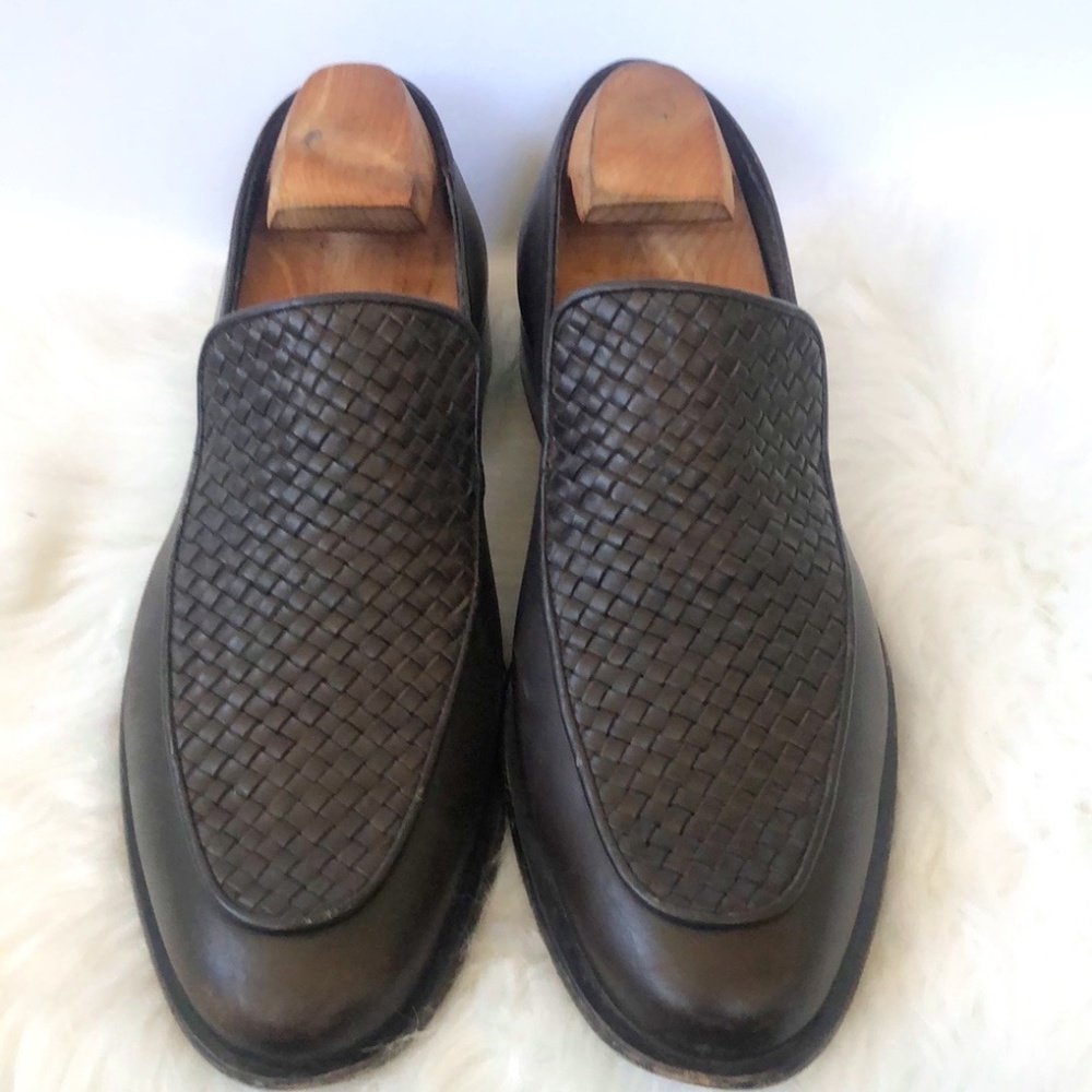 Bally Dark Brown Leather Slip-On Derbys